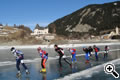 Eisschnellauf am Reschensee